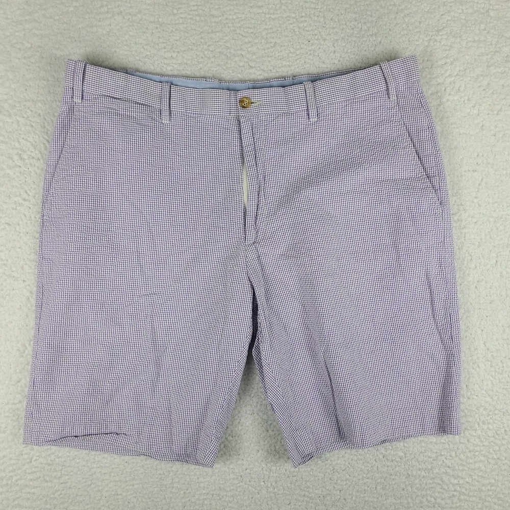 Bobby‎ Jones Shorts Mens 38 Purple Check 10" Inseam Casual Performance Chino